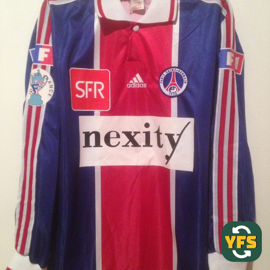 PSG 2001-2002 Home Match Worn Adidas - YourFootballShirt - Photo 1