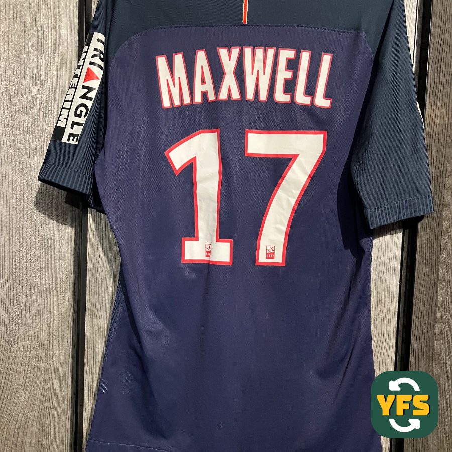 PSG 2016-2017 Home Match Worn Nike Maxwell 17 - YourFootballShirt - Photo 1