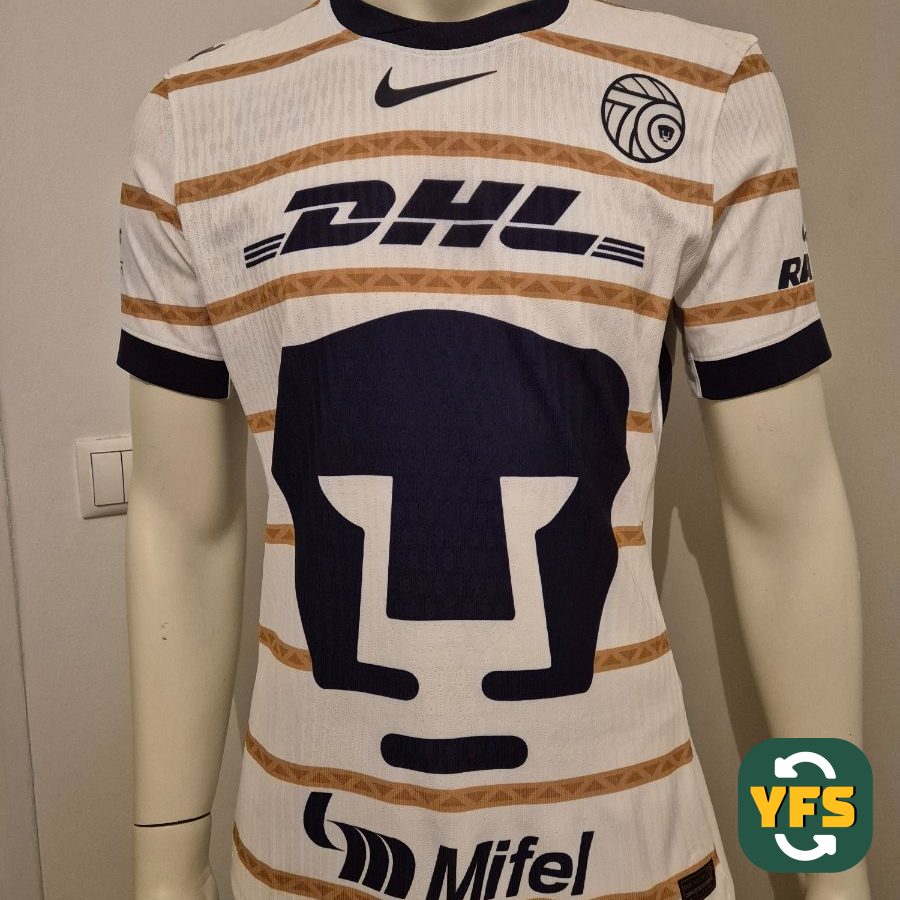 Pumas UNAM 2024-2025 Home Match Worn Nike Robert Ergas - 22 - YourFootballShirt - Photo 1