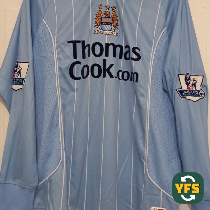 Manchester City 2004-2005 Home Le Coq Sportif Dabo - YourFootballShirt - Photo 1