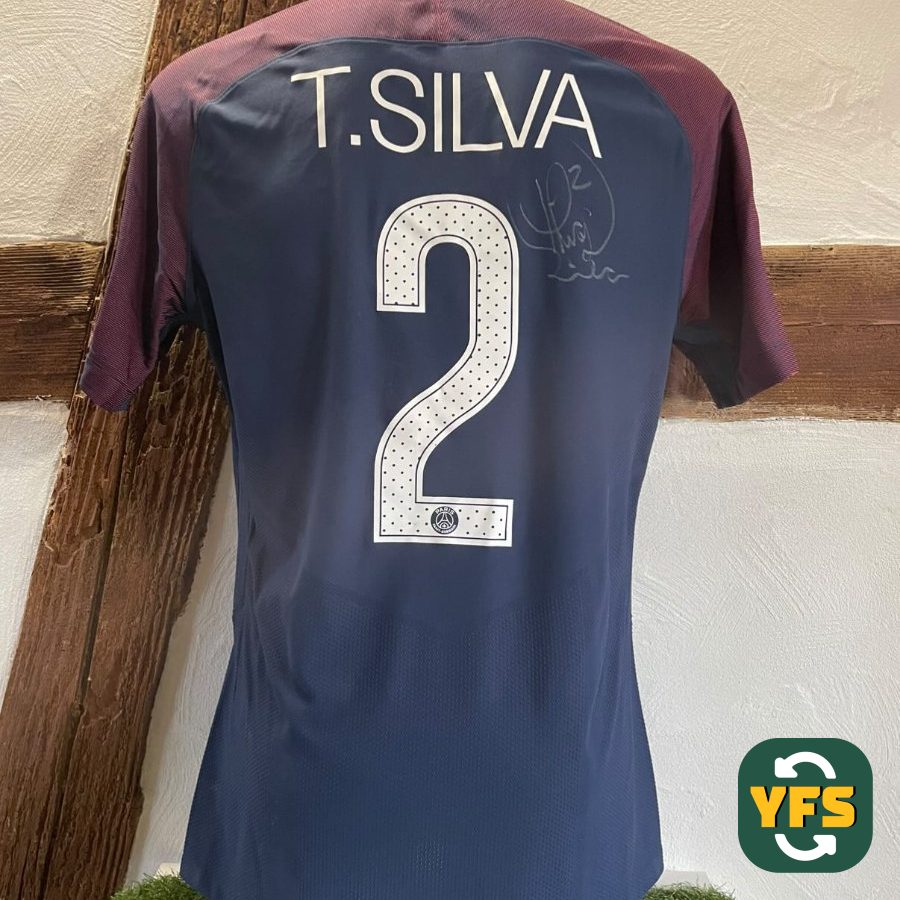 PSG 2017-2018 Home Match Worn Nike - YourFootballShirt - Photo 1