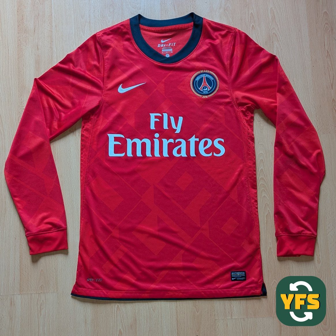 PSG 2010-2011 Home Match Worn Nike 14 - YourFootballShirt - Photo 1