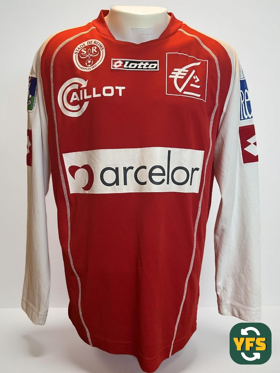 Stade de Reims 2005-2006 Home Issued Lotto - YourFootballShirt - Photo 1