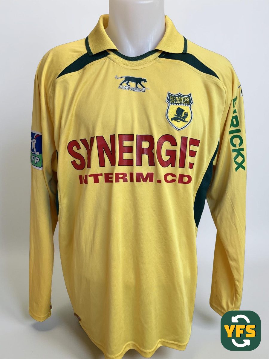 Nantes FC 2007-2008 Home Match Worn Airness - YourFootballShirt - Photo 1