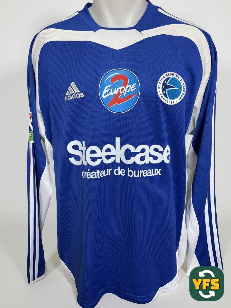 RC Strasbourg 2004-2005 Home Issued Adidas - YourFootballShirt - Photo 1