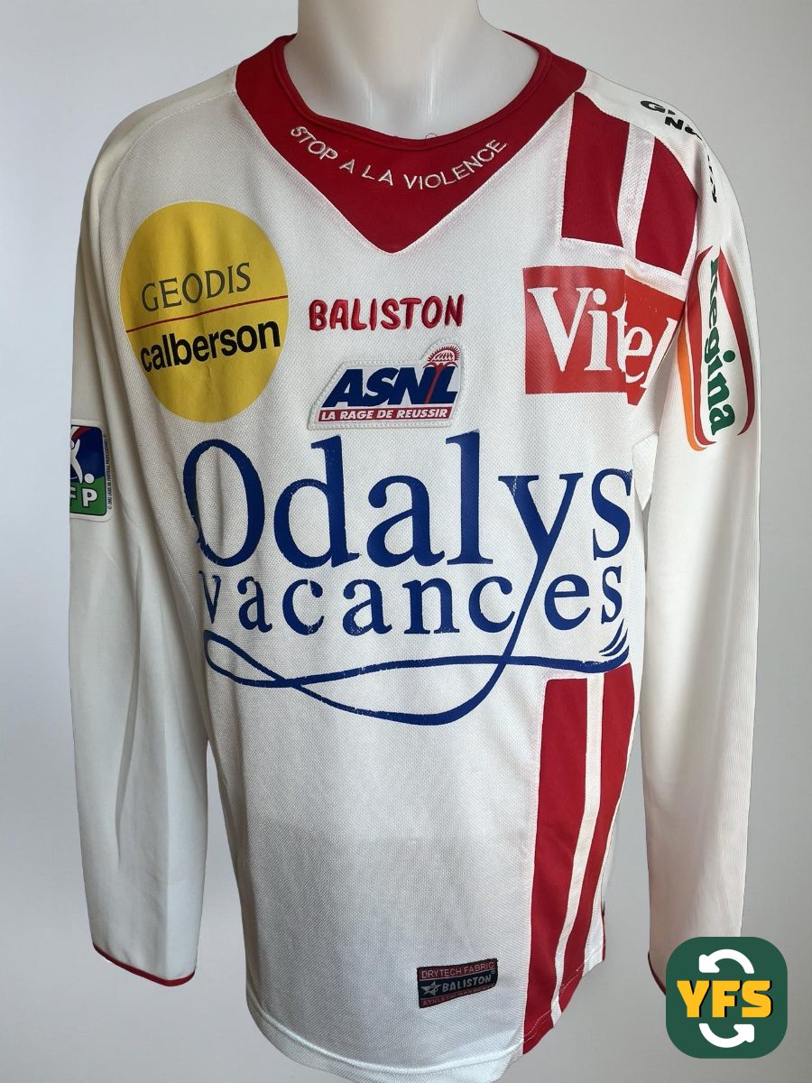 As Nancy Lorraine 2005-2006 Home Match Worn Baliston - YourFootballShirt - Photo 1
