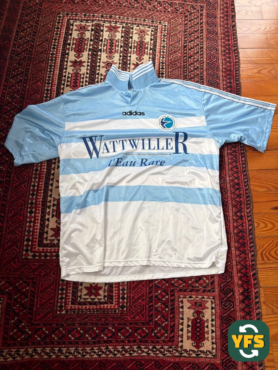RC Strasbourg 1997-1998 Home Store Version Adidas - YourFootballShirt
