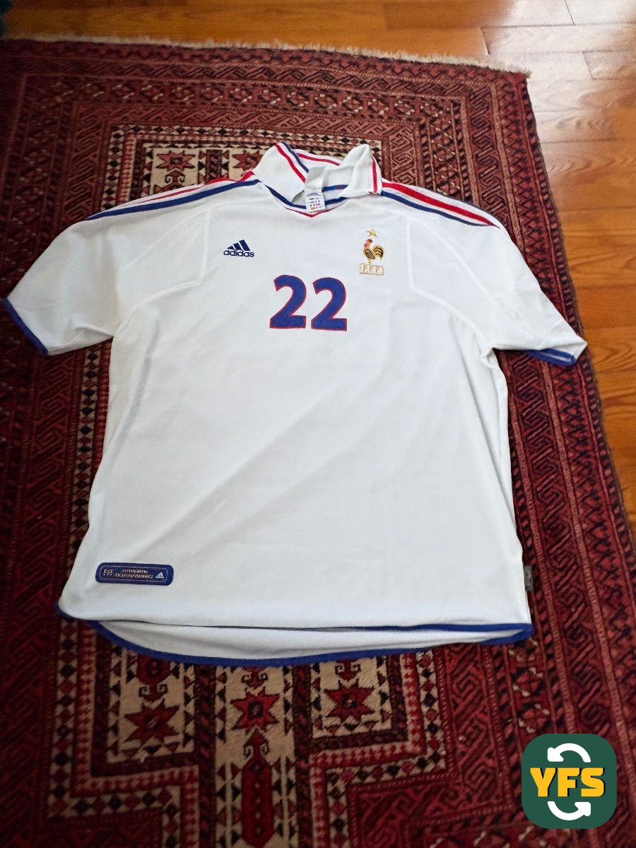 France 2000-2001 Away Match Worn Adidas - YourFootballShirt - Photo 1