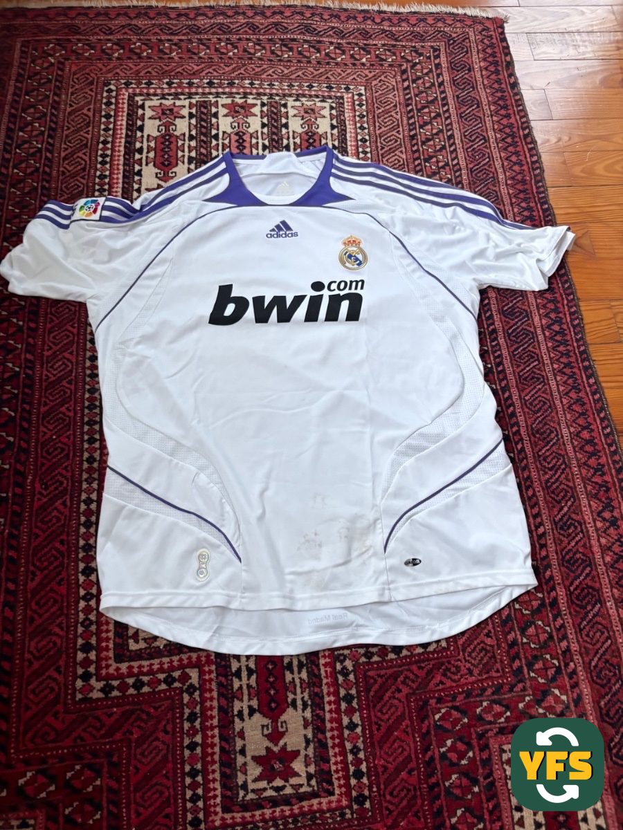 Real Madrid 2007-2008 Home Store Version Adidas - YourFootballShirt