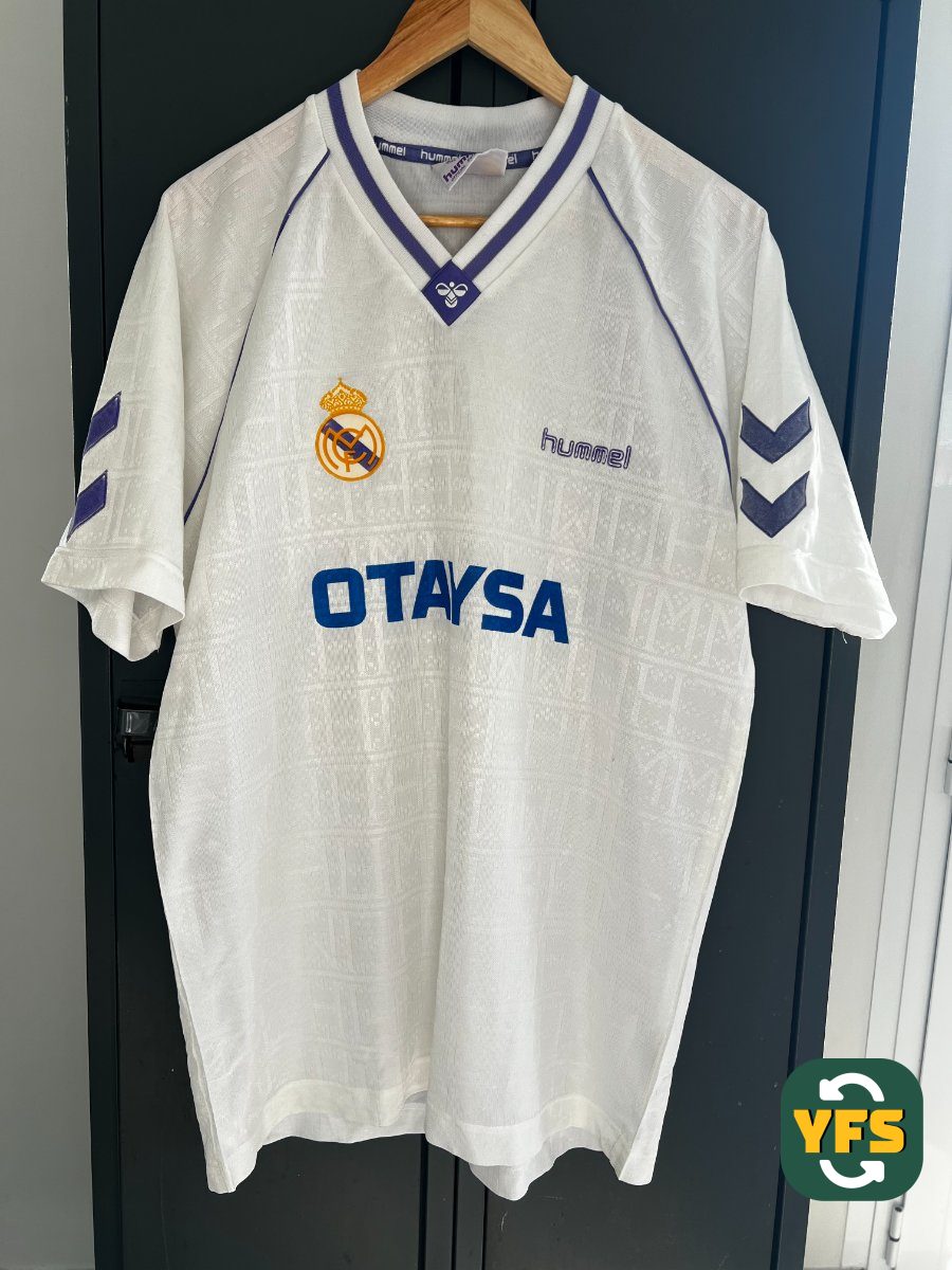 Real Madrid 1990-1991 Home Store Version Hummel - YourFootballShirt - Photo 1