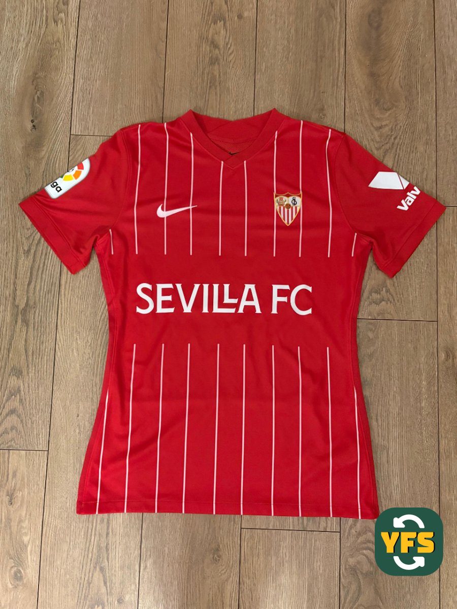 FC Séville 2021-2022 Away Match Worn Nike - YourFootballShirt - Photo 1