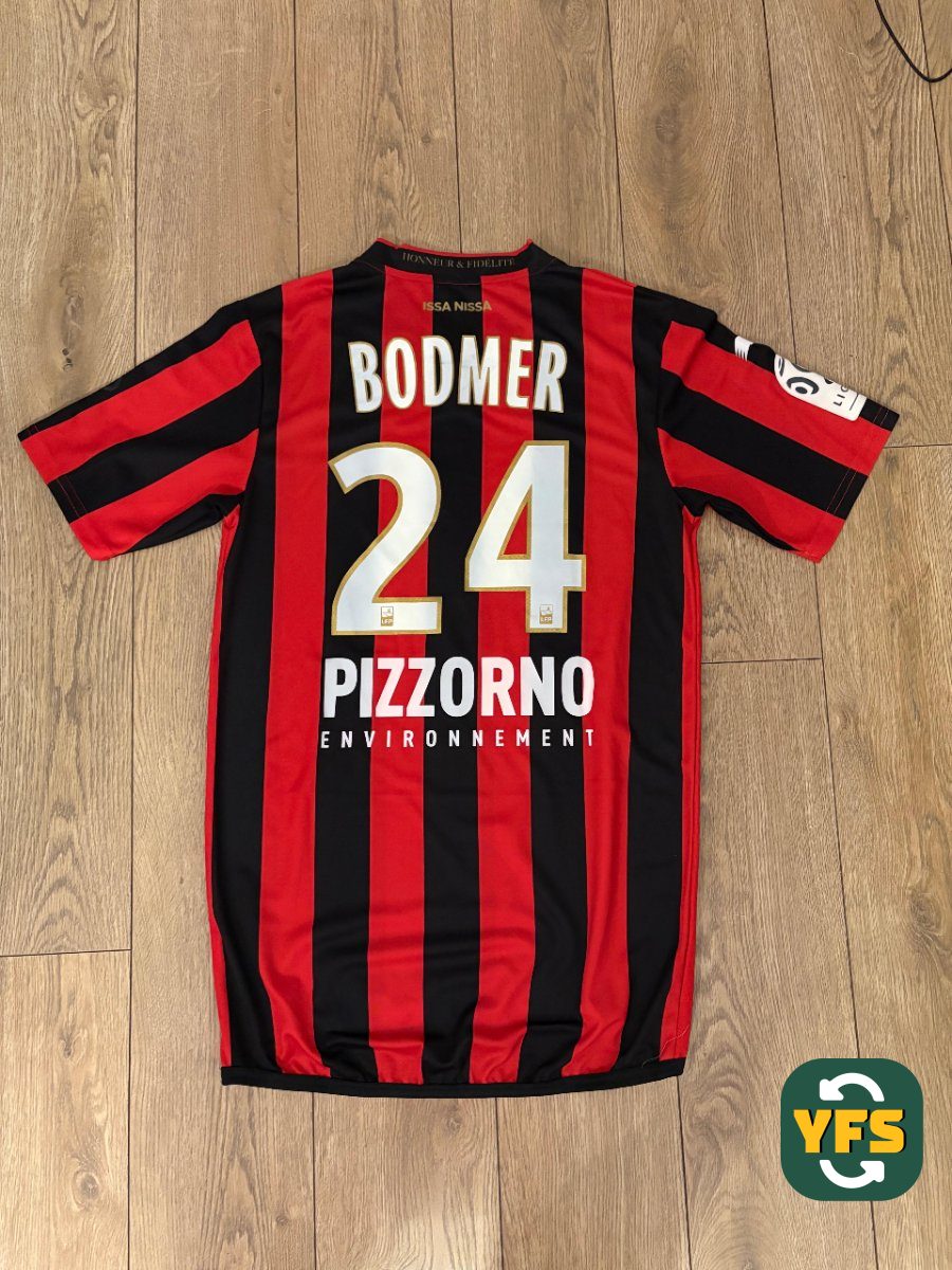 OGC Nice 2016-2017 Home Match Worn Burrda Sport - YourFootballShirt - Photo 1