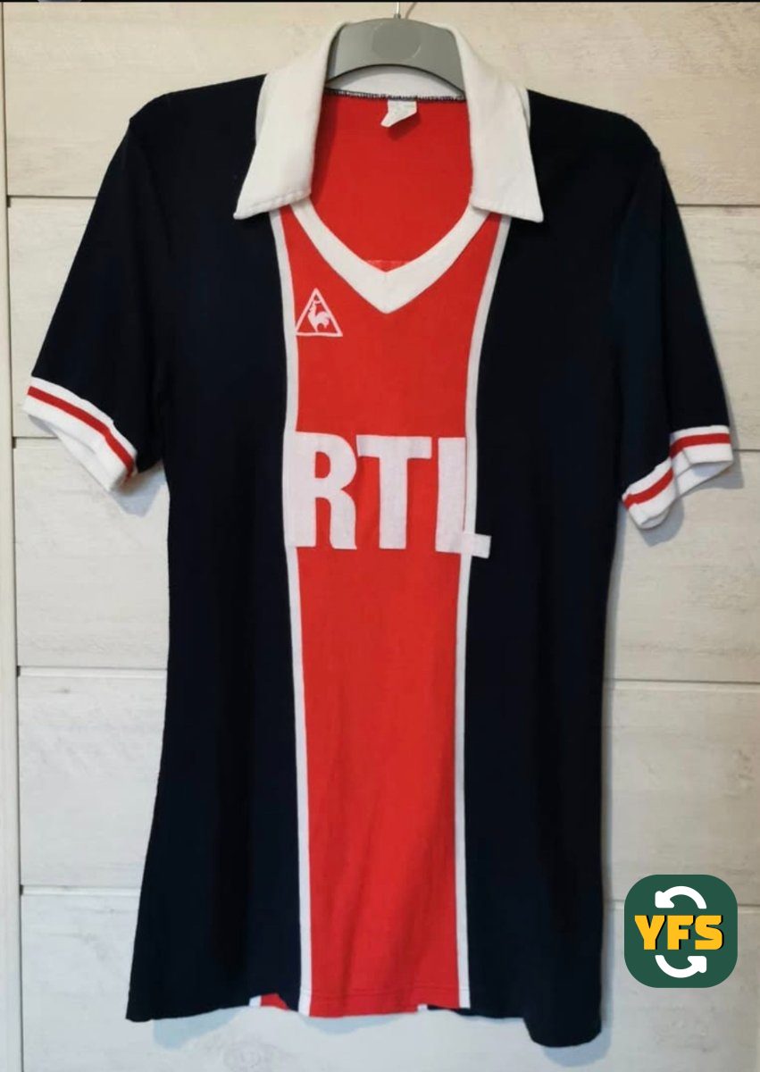 PSG 1983-1984 Home Match Worn Le Coq Sportif - YourFootballShirt - Photo 1