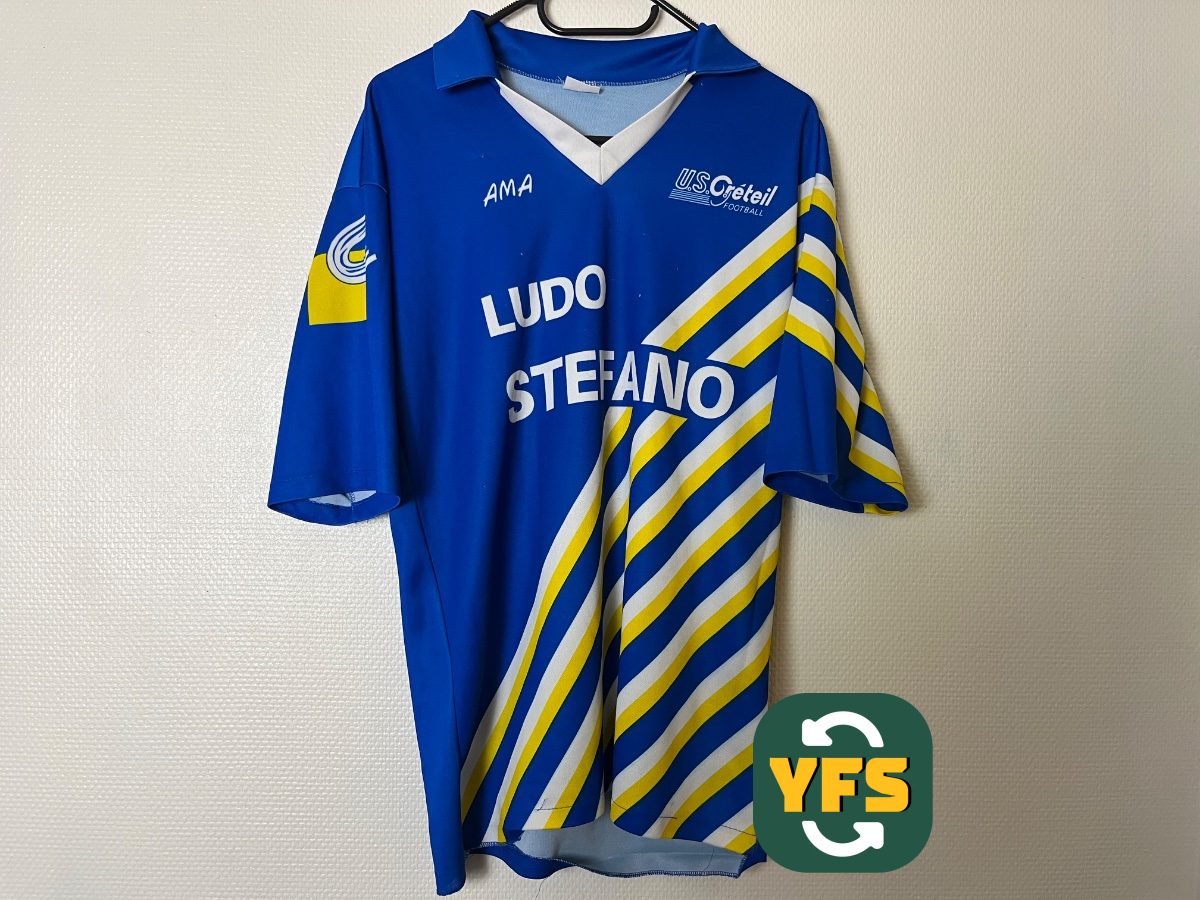 US Créteil 1993-1994 Home Match Worn Ama - YourFootballShirt - Photo 1
