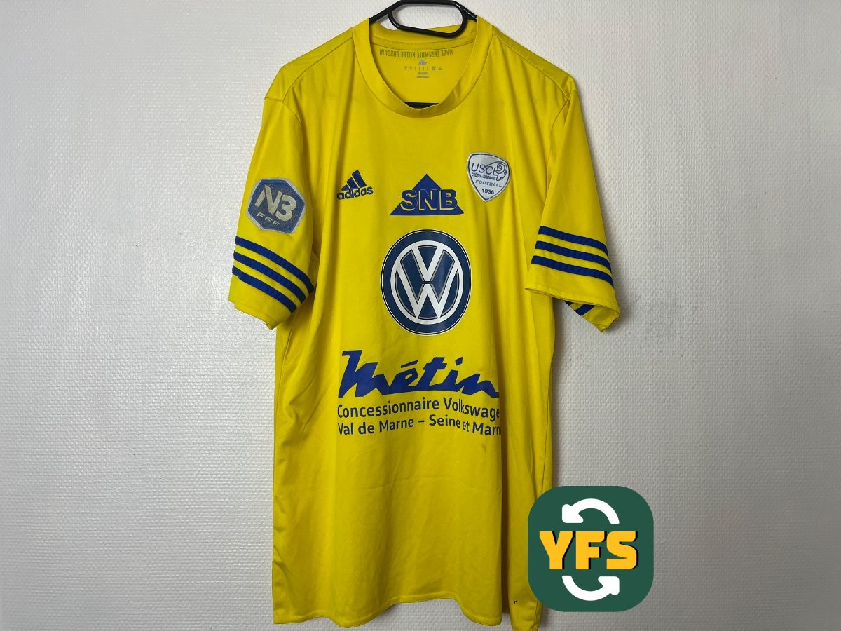 US Créteil 2017-2018 Away Match Worn Adidas - YourFootballShirt - Photo 1