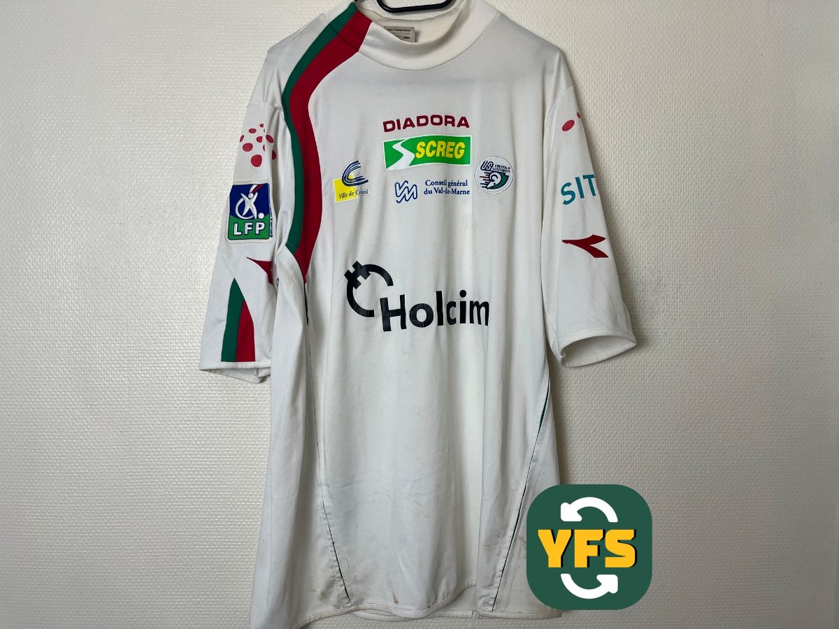 US Créteil 2005-2006 Away Match Worn Diadora - YourFootballShirt - Photo 1