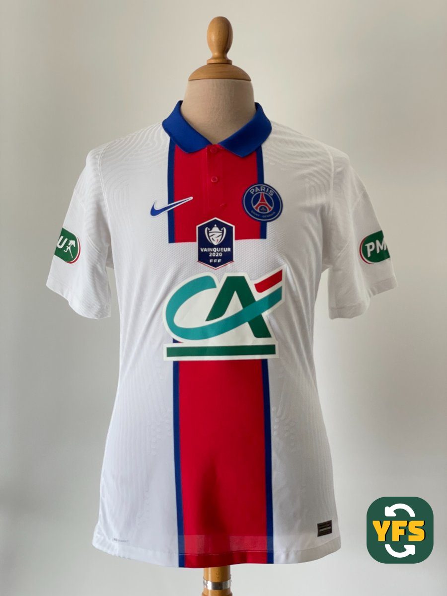 PSG 2020-2021 Away Match Worn Nike - YourFootballShirt - Photo 1
