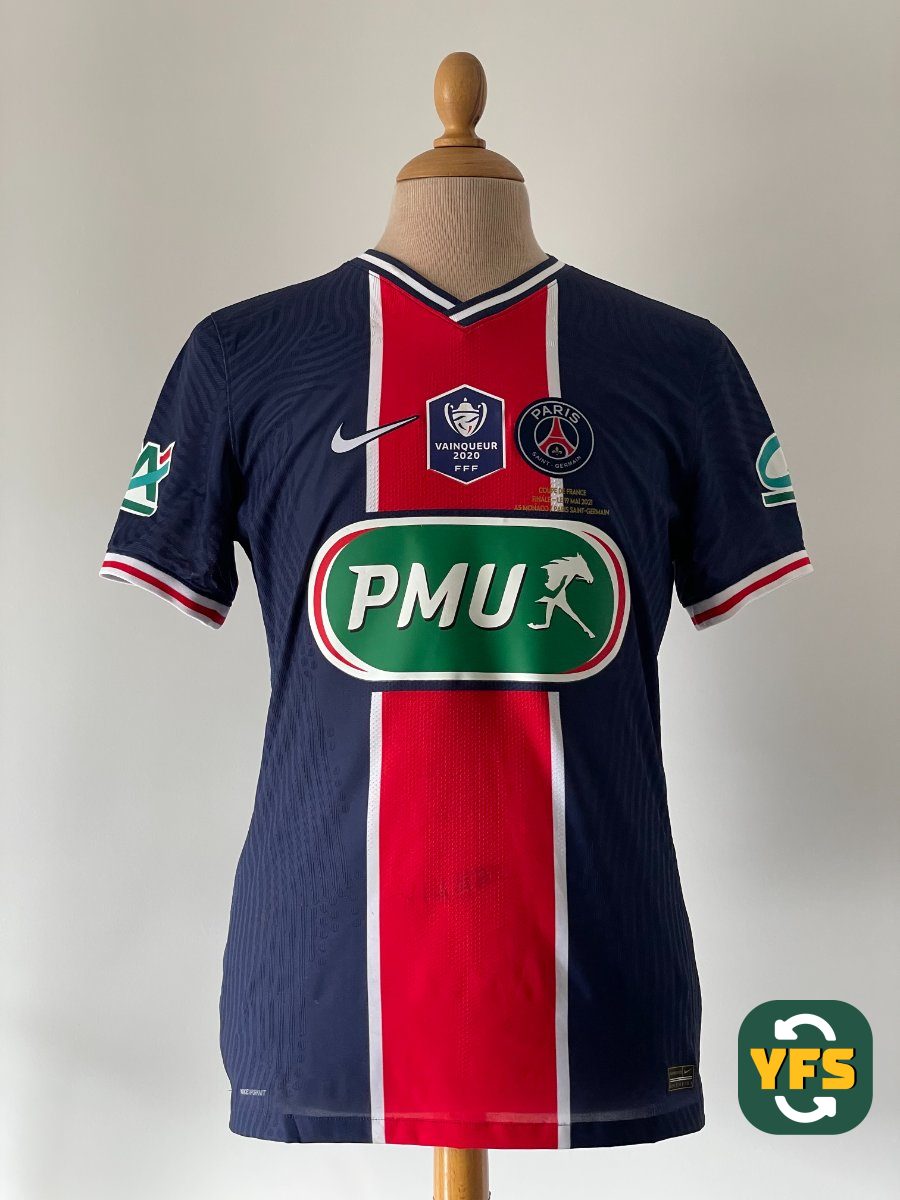 PSG 2020-2021 Home Match Worn Nike - YourFootballShirt - Photo 1