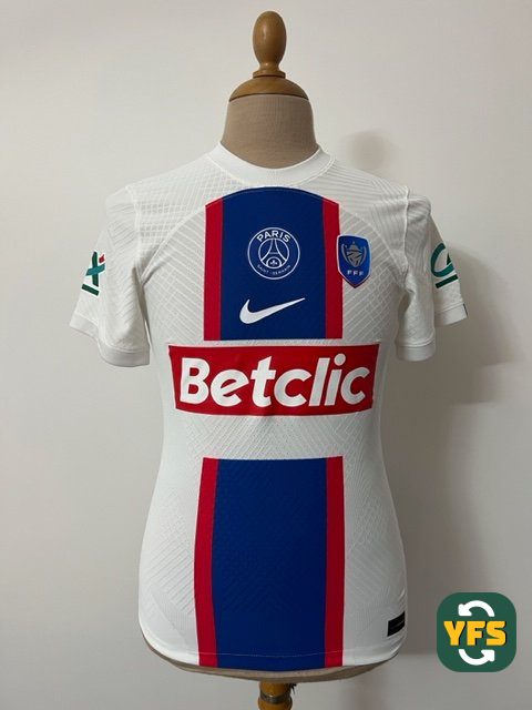 PSG 2022-2023 Away Match Worn Nike - YourFootballShirt - Photo 1