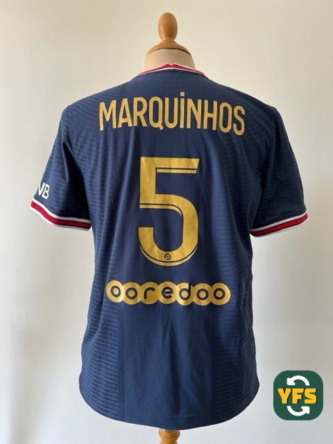 PSG 2021-2022 Home Match Worn Jordan - YourFootballShirt - Photo 1
