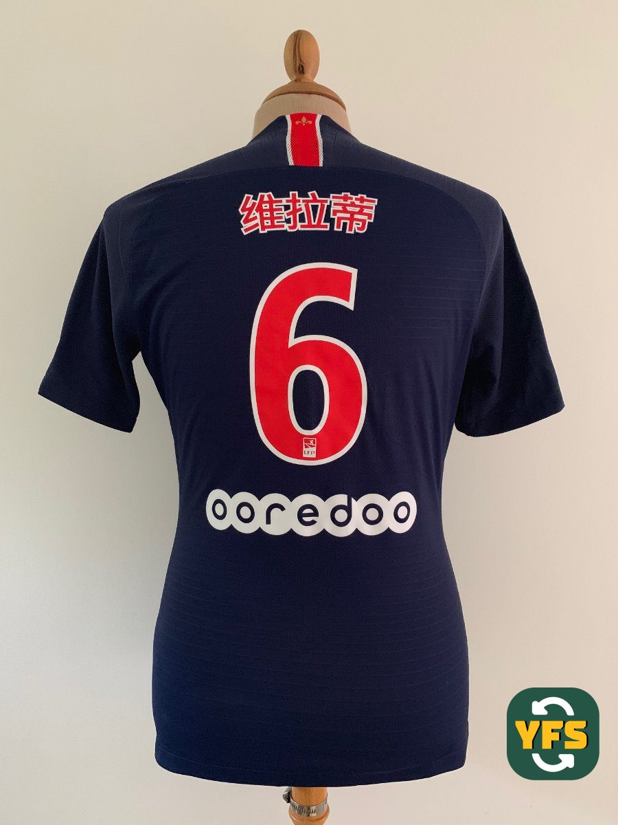 PSG 2018-2019 Home Match Worn Nike - YourFootballShirt - Photo 1