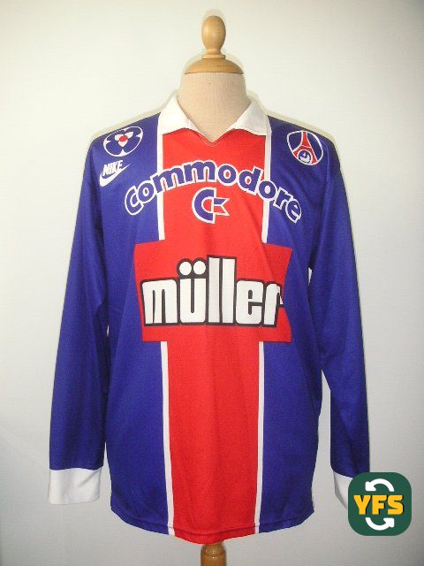 PSG 1991-1992 Away Match Worn Nike - YourFootballShirt - Photo 1