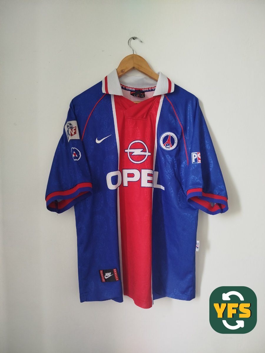 PSG 1996-1997 Home Match Worn Nike - YourFootballShirt - Photo 2