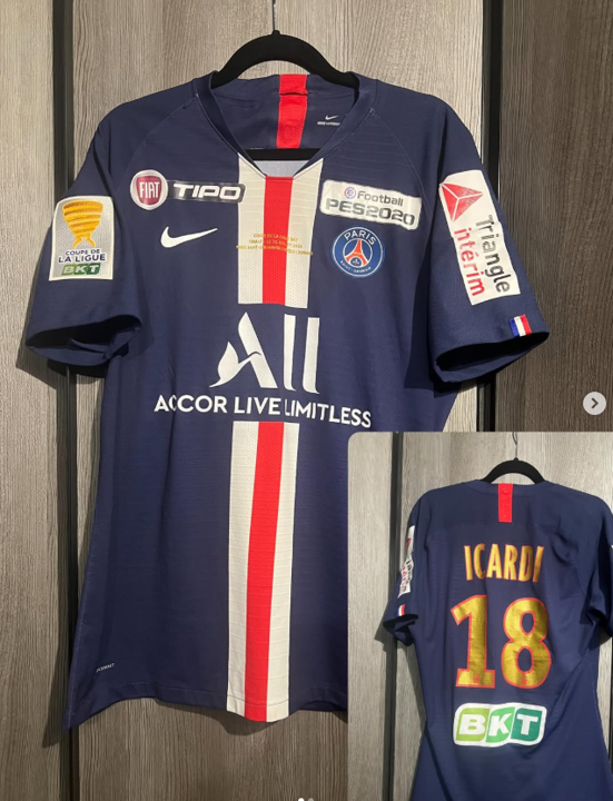 PSG 2019-2020 Home Match Worn Nike - YourFootballShirt - Photo 1