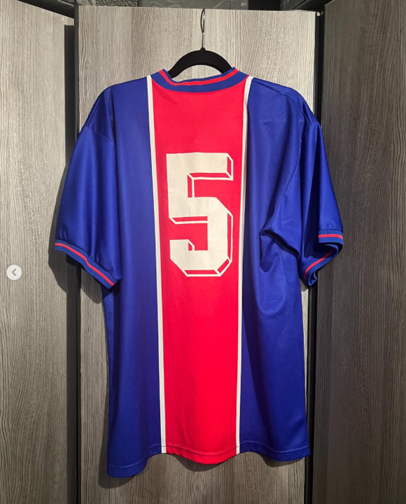 PSG 1995-1996 Home Match Worn Nike - YourFootballShirt - Photo 1