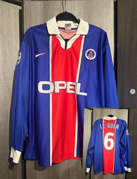 PSG 1997-1998 Home Match Worn Nike - YourFootballShirt - Photo 1