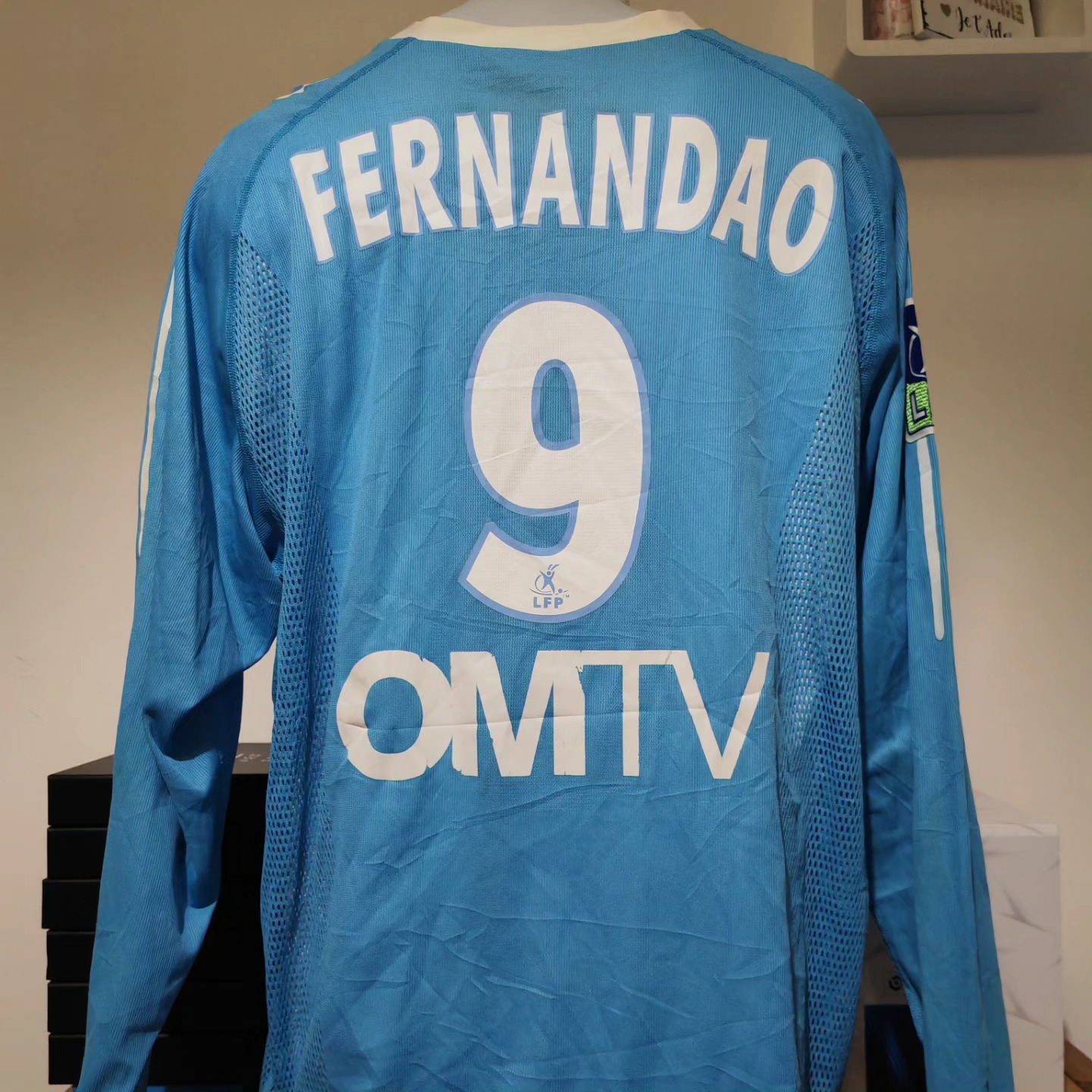 Olympique Marseille 2002-2003 Away Match Worn Adidas - YourFootballShirt - Photo 1