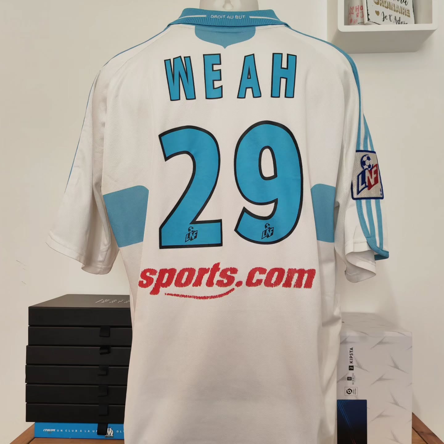 Olympique Marseille 2000-2001 Home Match Worn Adidas - YourFootballShirt - Photo 1