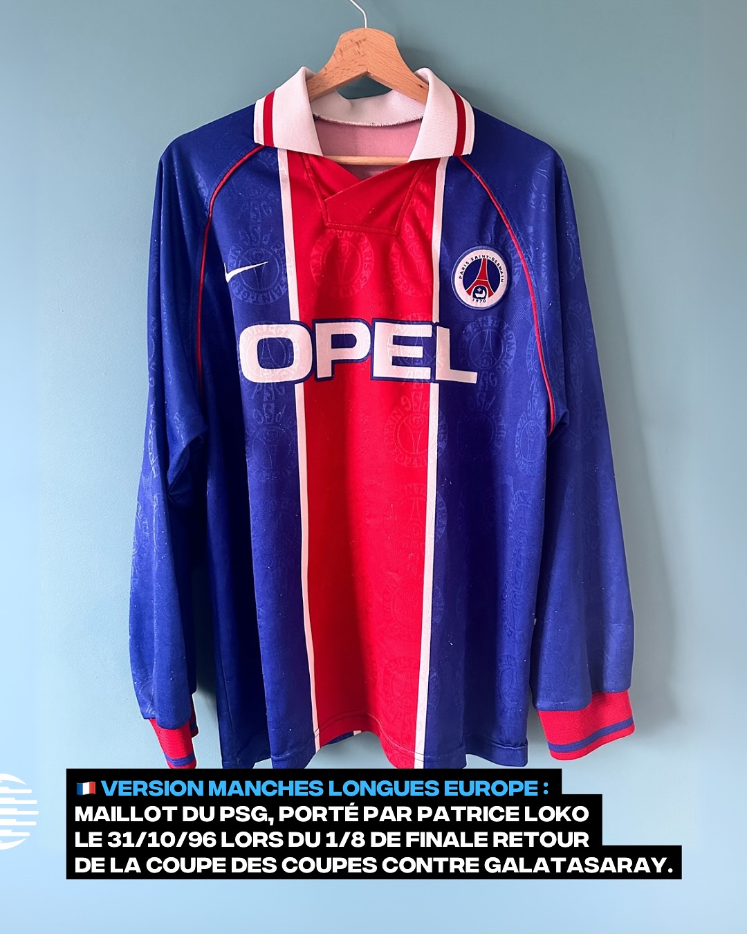 PSG 1996-1997 Home Match Worn - YourFootballShirt - Photo 1