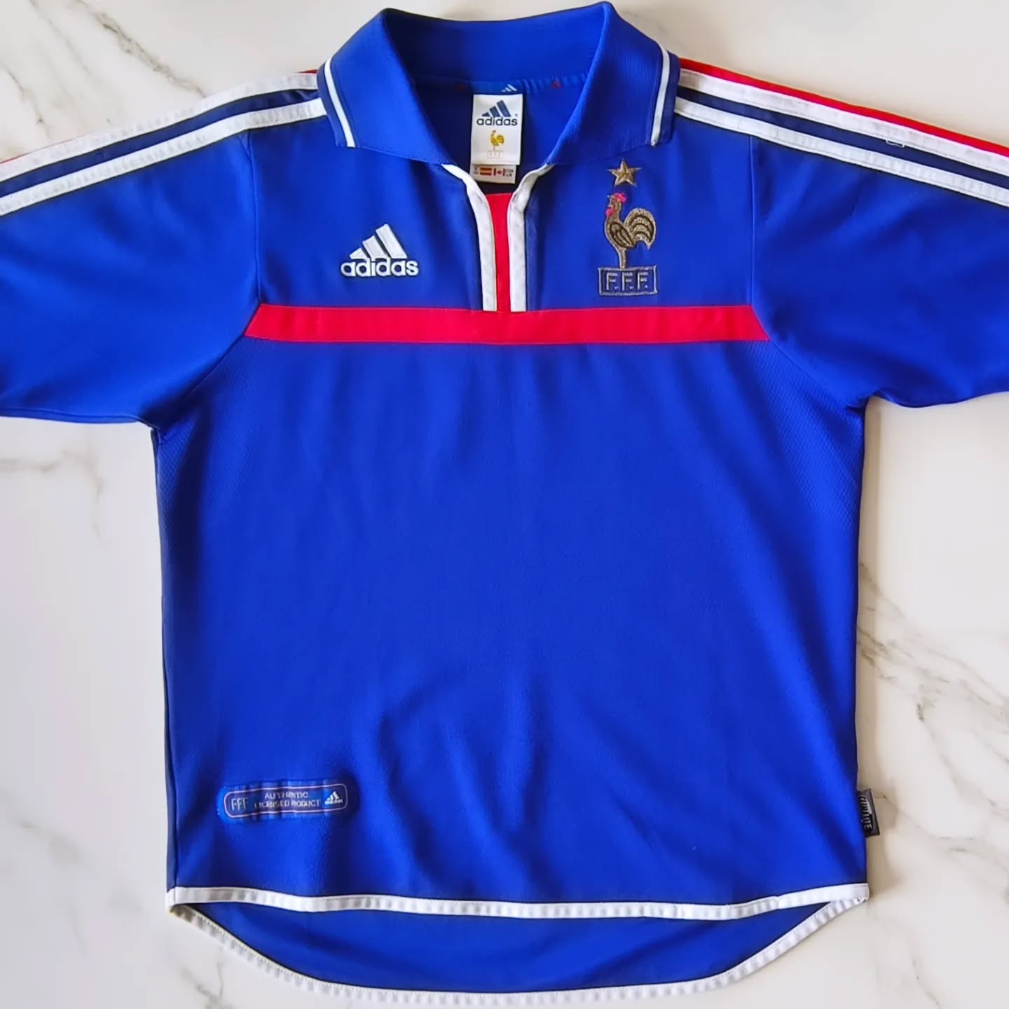 France 2000-2001 Home Store Version Adidas - YourFootballShirt - Photo 1