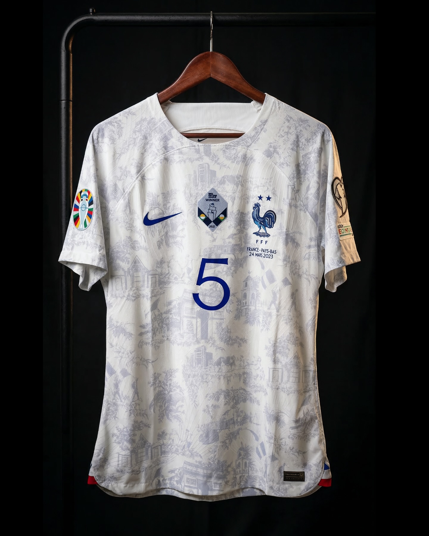 France 2022-2023 Away Match Worn Nike - YourFootballShirt - Photo 1