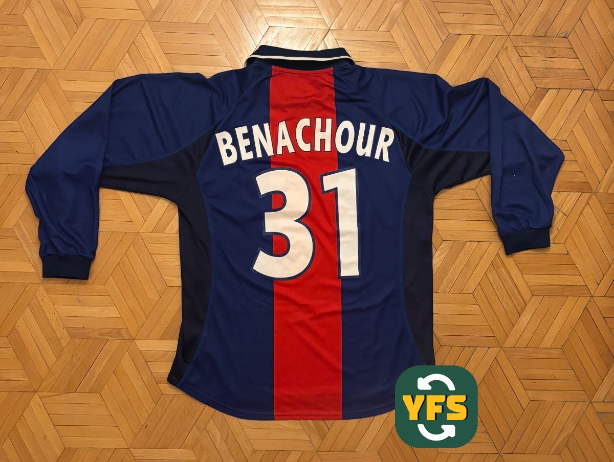 PSG 2000-2001 Home Match Worn Nike - YourFootballShirt - Photo 1