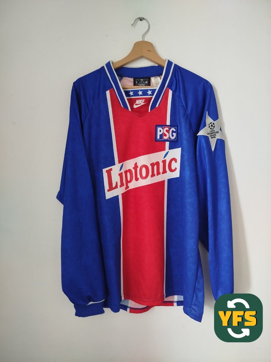 PSG 1994-1995 Home Match Worn Nike - YourFootballShirt - Photo 1