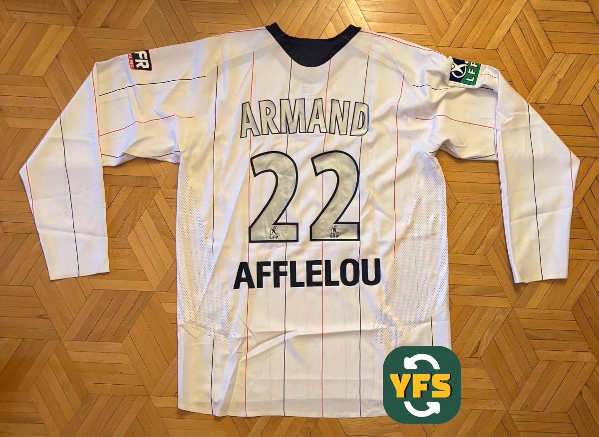 PSG 2006-2007 Away Match Worn Nike - YourFootballShirt - Photo 1