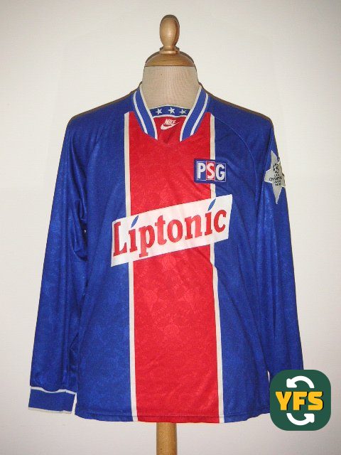 PSG 1994-1995 Home Match Worn Nike - YourFootballShirt - Photo 1