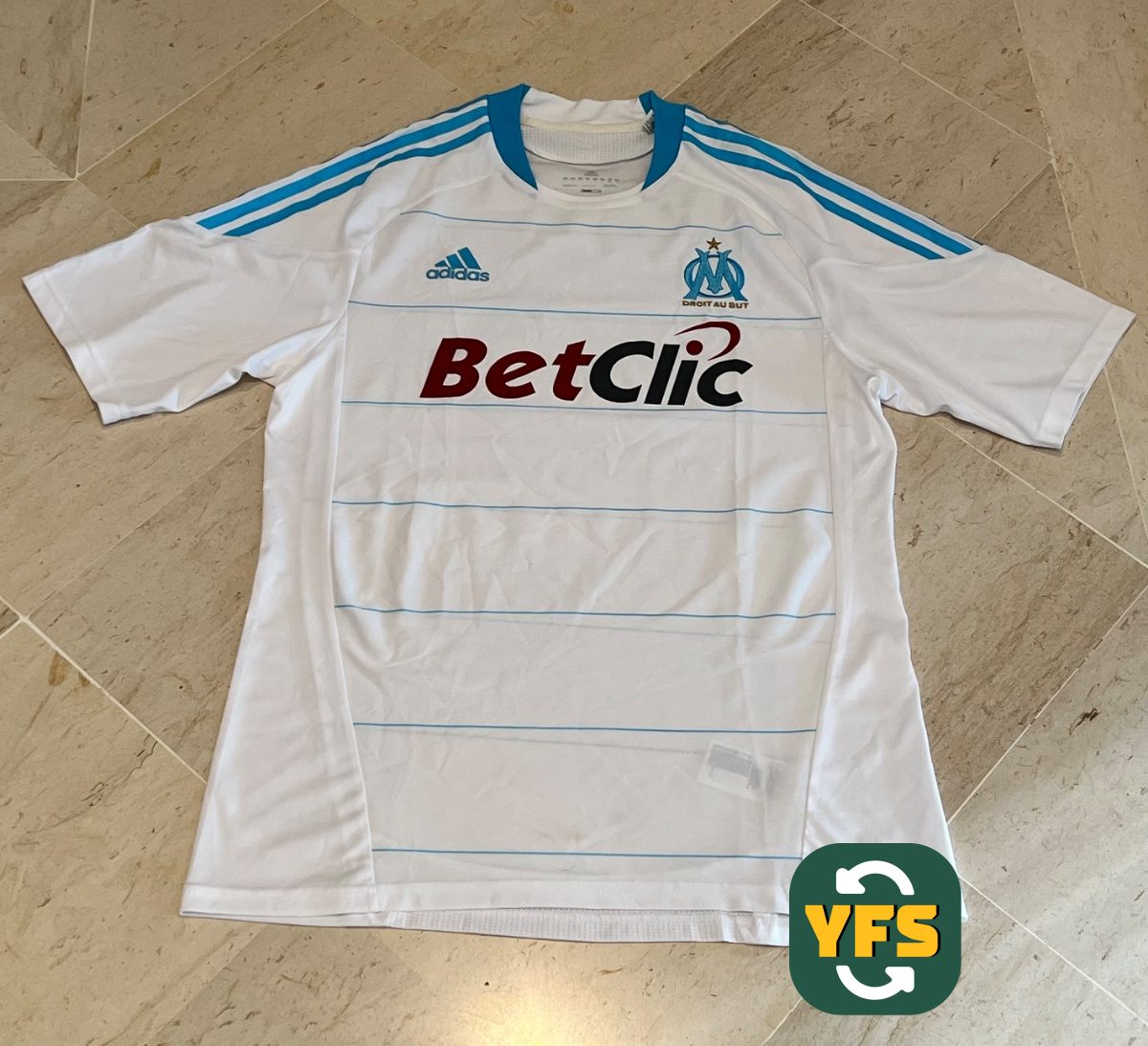 Olympique Marseille 2010-2011 Home Issued Adidas - YourFootballShirt - Photo 1