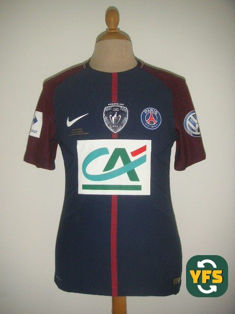 PSG 2017-2018 Home Match Worn Nike - YourFootballShirt - Photo 1