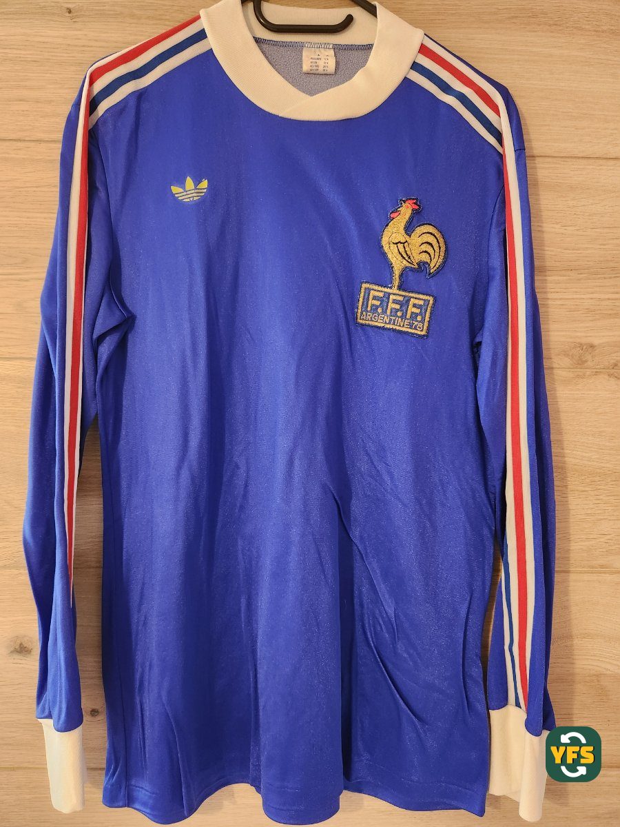 France 1978-1979 Home Store Version Adidas original - YourFootballShirt - Photo 1