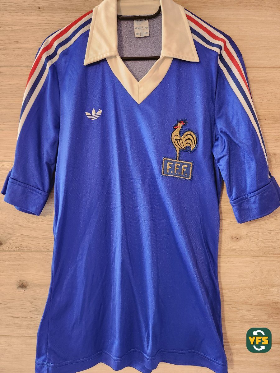 France 1979-1980 Home Store Version Adidas original - YourFootballShirt - Photo 1