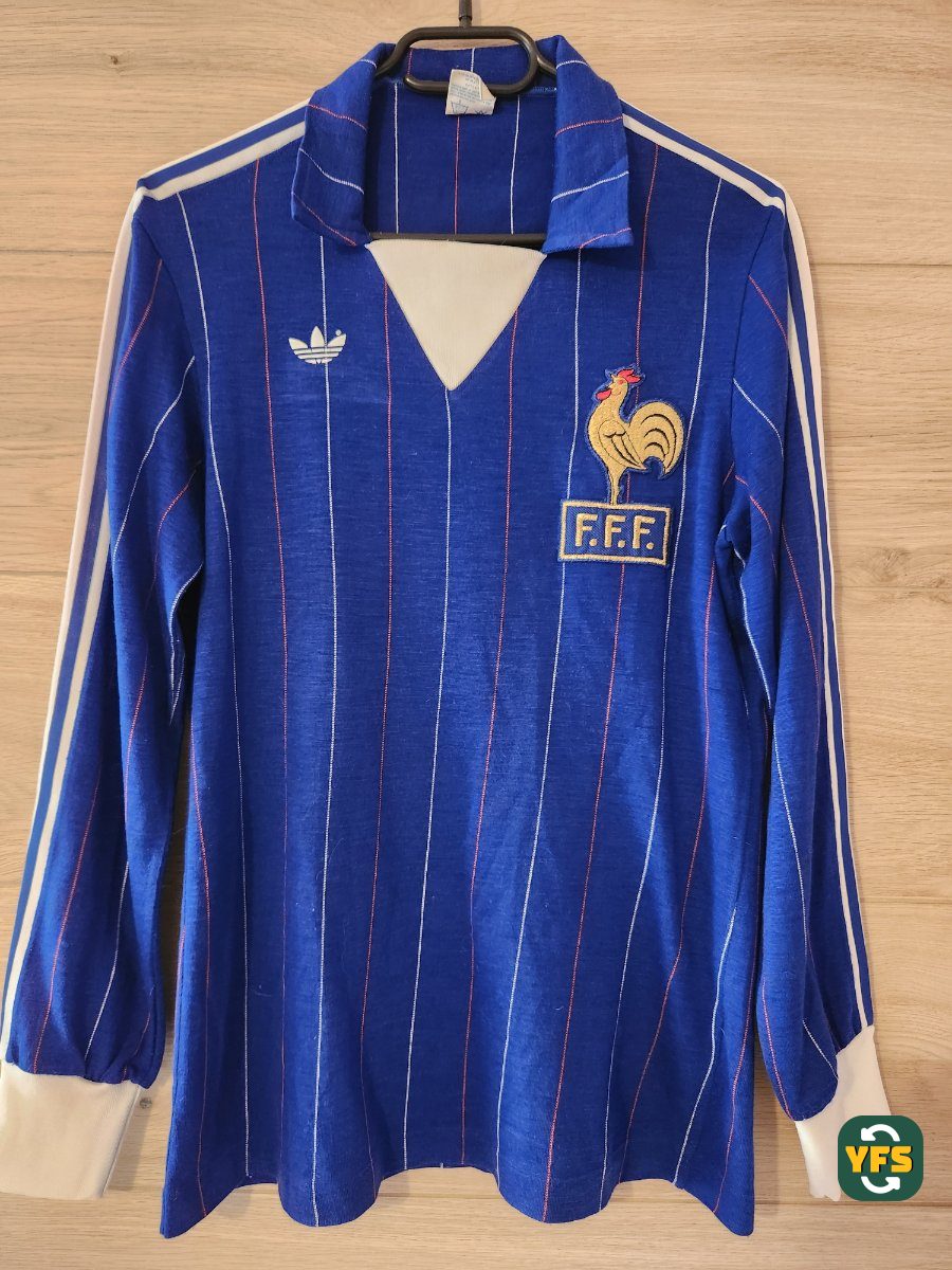 France 1980-1981 Home Store Version Adidas original - YourFootballShirt - Photo 1