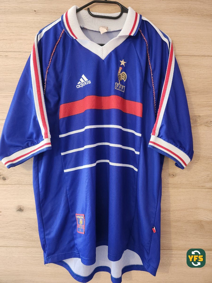 France 1998-1999 Home Store Version Adidas - YourFootballShirt - Photo 1