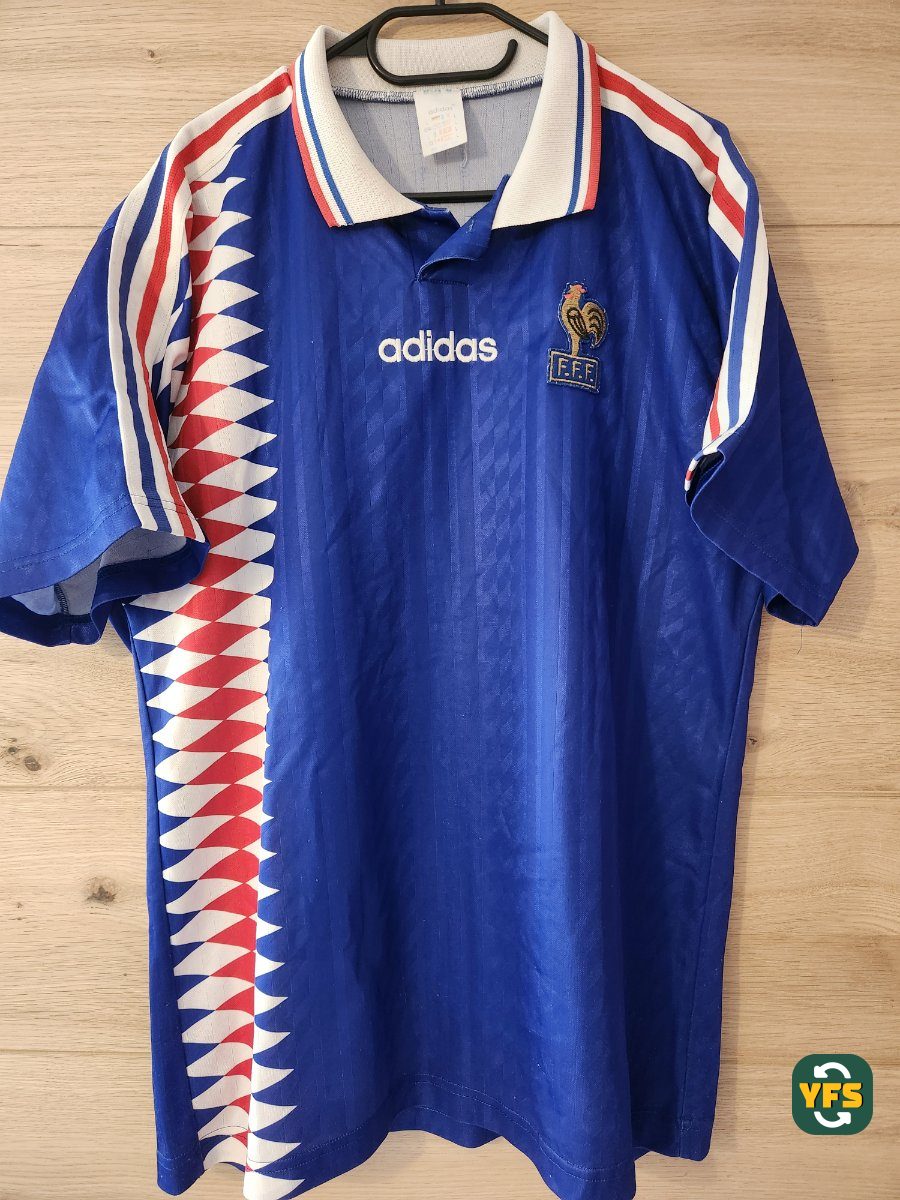 France 1994-1995 Home Store Version Adidas - YourFootballShirt - Photo 1