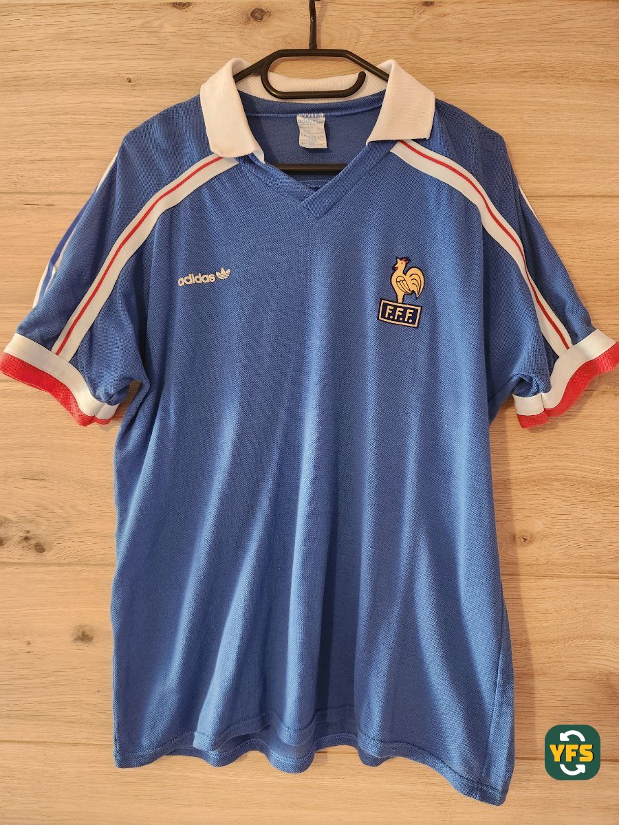 France 1986-1987 Home Store Version Adidas original - YourFootballShirt - Photo 1