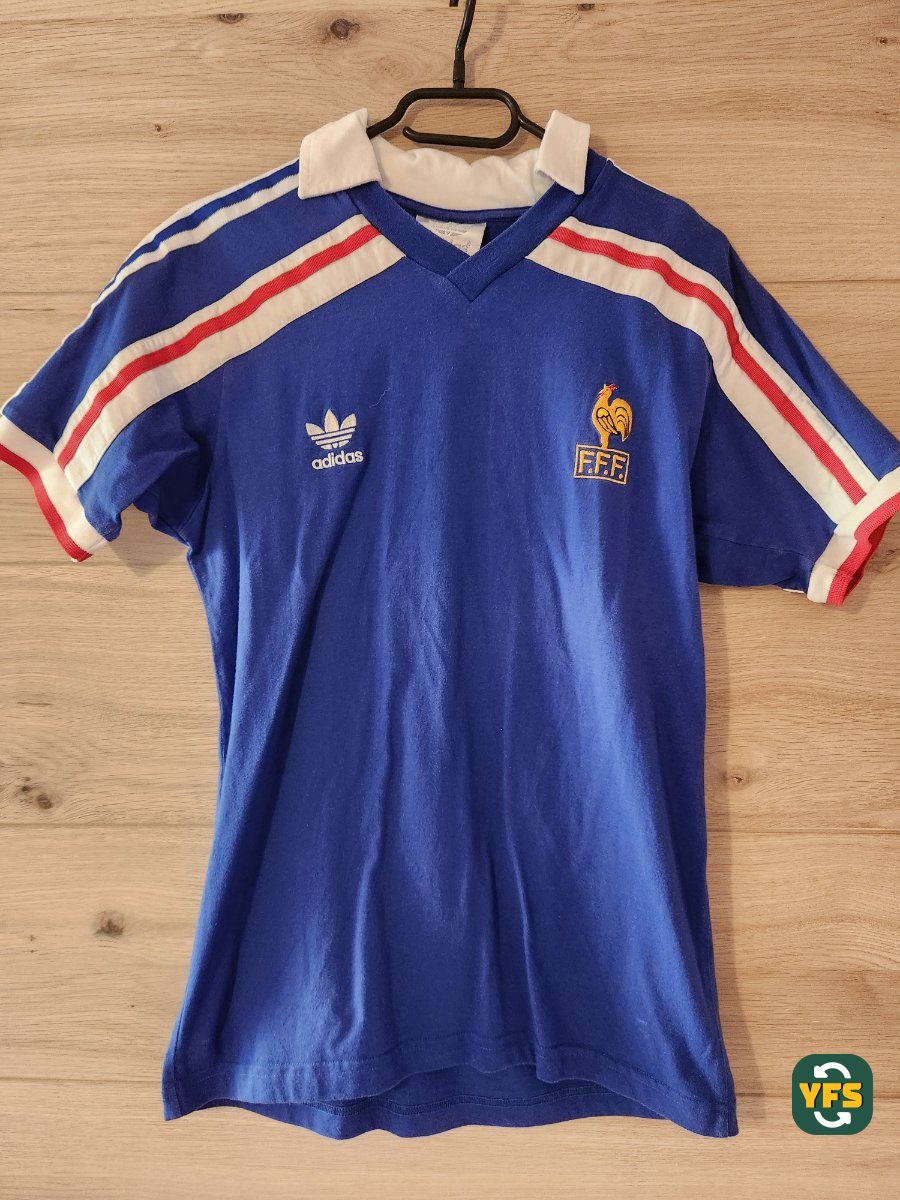France 1986-1987 Home Store Version Adidas original - YourFootballShirt - Photo 1