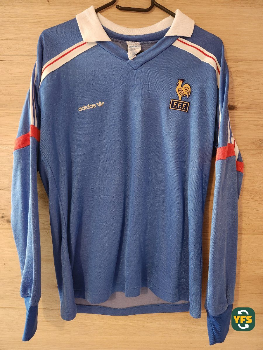 France 1988-1989 Home Store Version Adidas original - YourFootballShirt - Photo 1