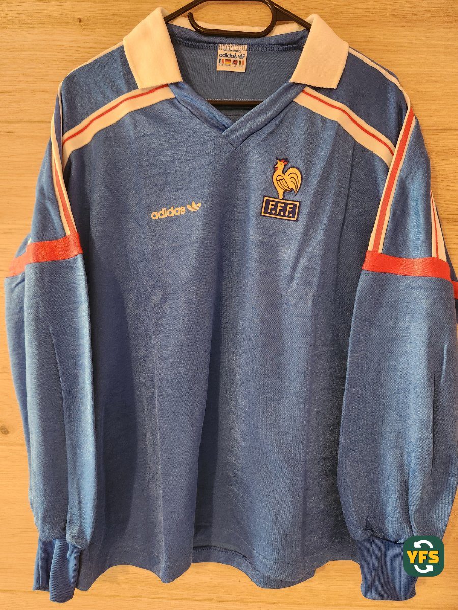 France 1988-1989 Home Store Version Adidas original - YourFootballShirt - Photo 1